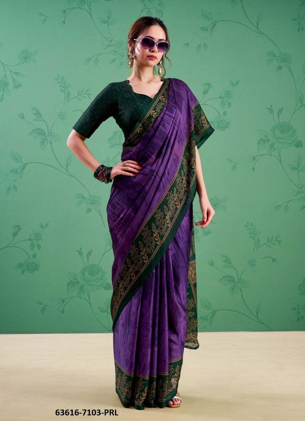 ZARIA - Catalog # 63616 (Set of 4 Sarees) by Semad Styles ZARIA - Catalog # 63616 (Set of 4 Sarees) by Semad Styles