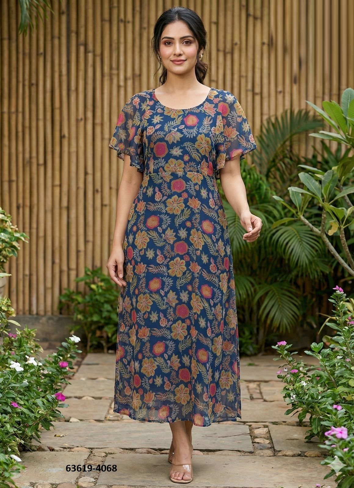 TROPICAL MAXIS WITH BELT - Catalog # 63619 (Set of 6 Readymade Women's Kurtis / Tops) by Blue Hills TROPICAL MAXIS WITH BELT - Catalog # 63619 (Set of 6 Readymade Women's Kurtis / Tops) by Blue Hills
