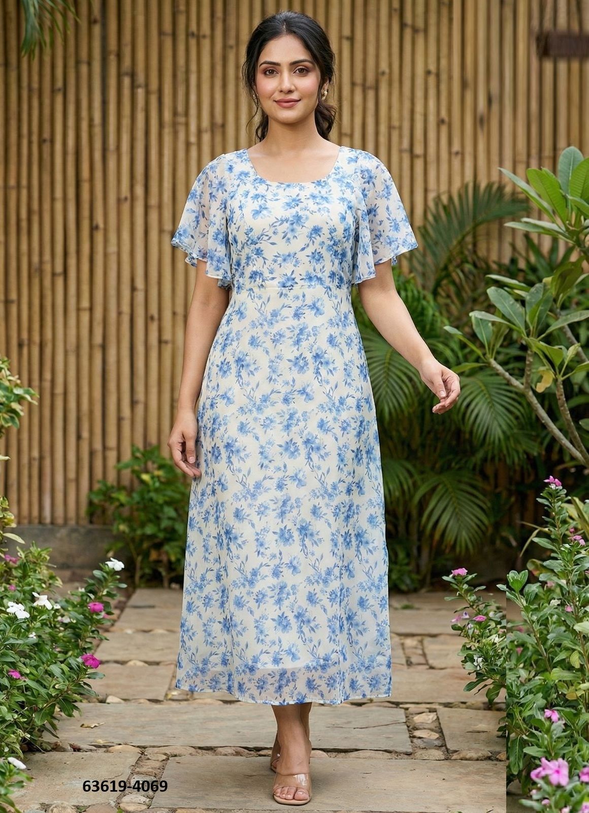 TROPICAL MAXIS WITH BELT - Catalog # 63619 (Set of 6 Readymade Women's Kurtis / Tops) by Blue Hills TROPICAL MAXIS WITH BELT - Catalog # 63619 (Set of 6 Readymade Women's Kurtis / Tops) by Blue Hills