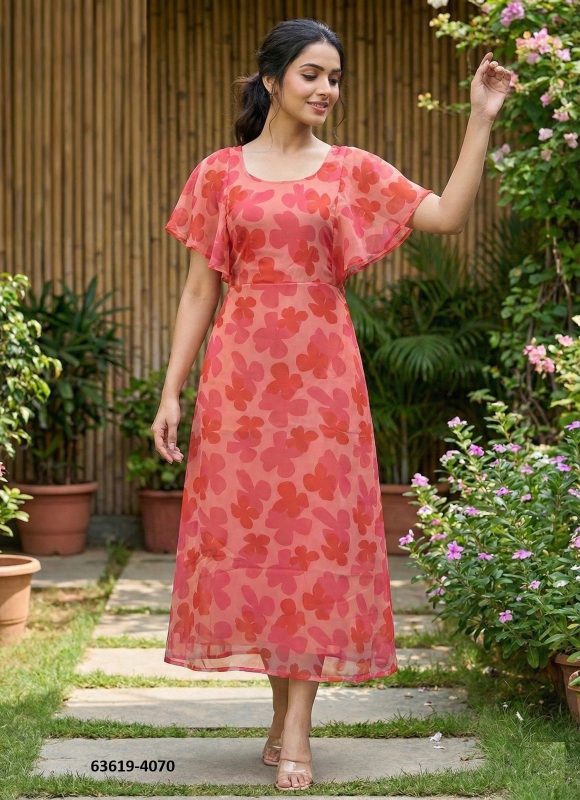 TROPICAL MAXIS WITH BELT - Catalog # 63619 (Set of 6 Readymade Women's Kurtis / Tops) by Blue Hills TROPICAL MAXIS WITH BELT - Catalog # 63619 (Set of 6 Readymade Women's Kurtis / Tops) by Blue Hills