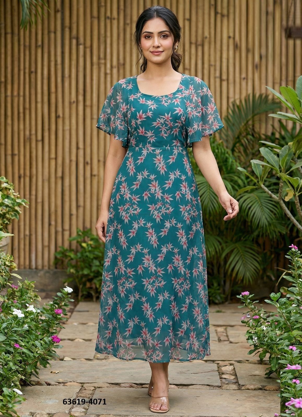 TROPICAL MAXIS WITH BELT - Catalog # 63619 (Set of 6 Readymade Women's Kurtis / Tops) by Blue Hills TROPICAL MAXIS WITH BELT - Catalog # 63619 (Set of 6 Readymade Women's Kurtis / Tops) by Blue Hills