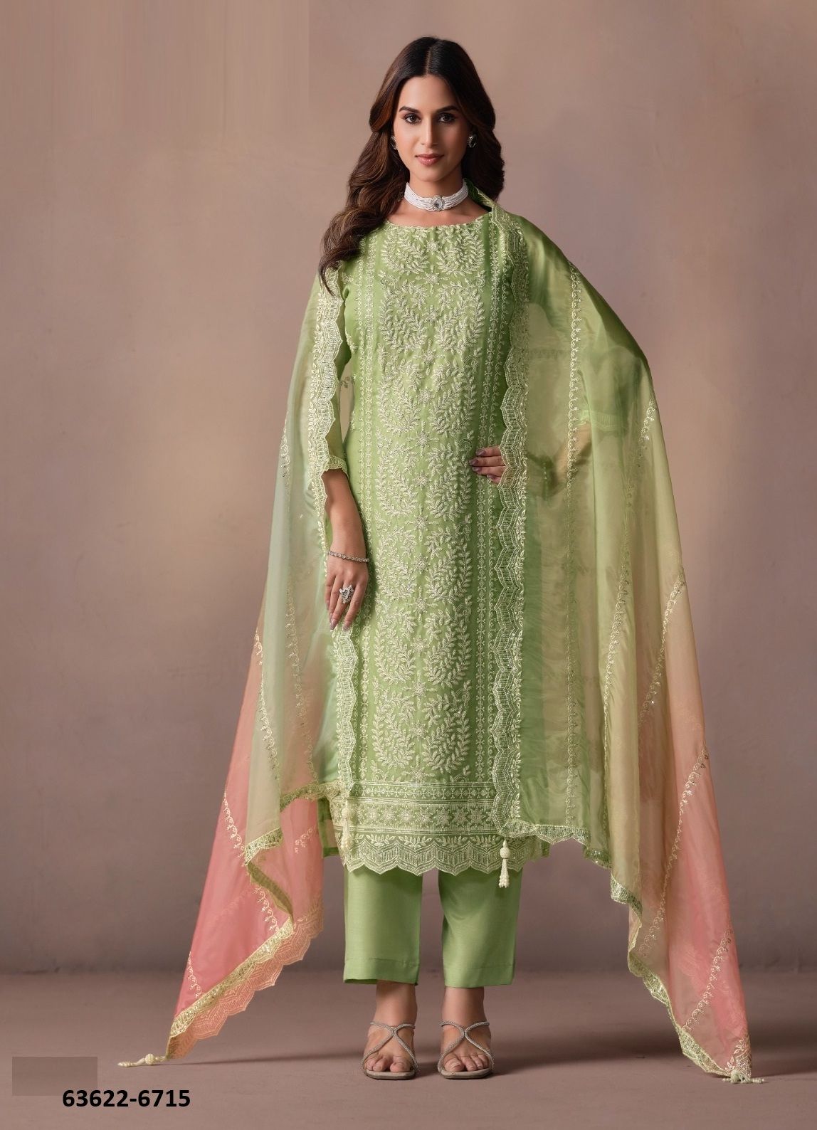 AASHIMA - Catalog # 63622 (Set of 5 Semi-Stitched / Un-Stitched Suits) by Vipul Fashions