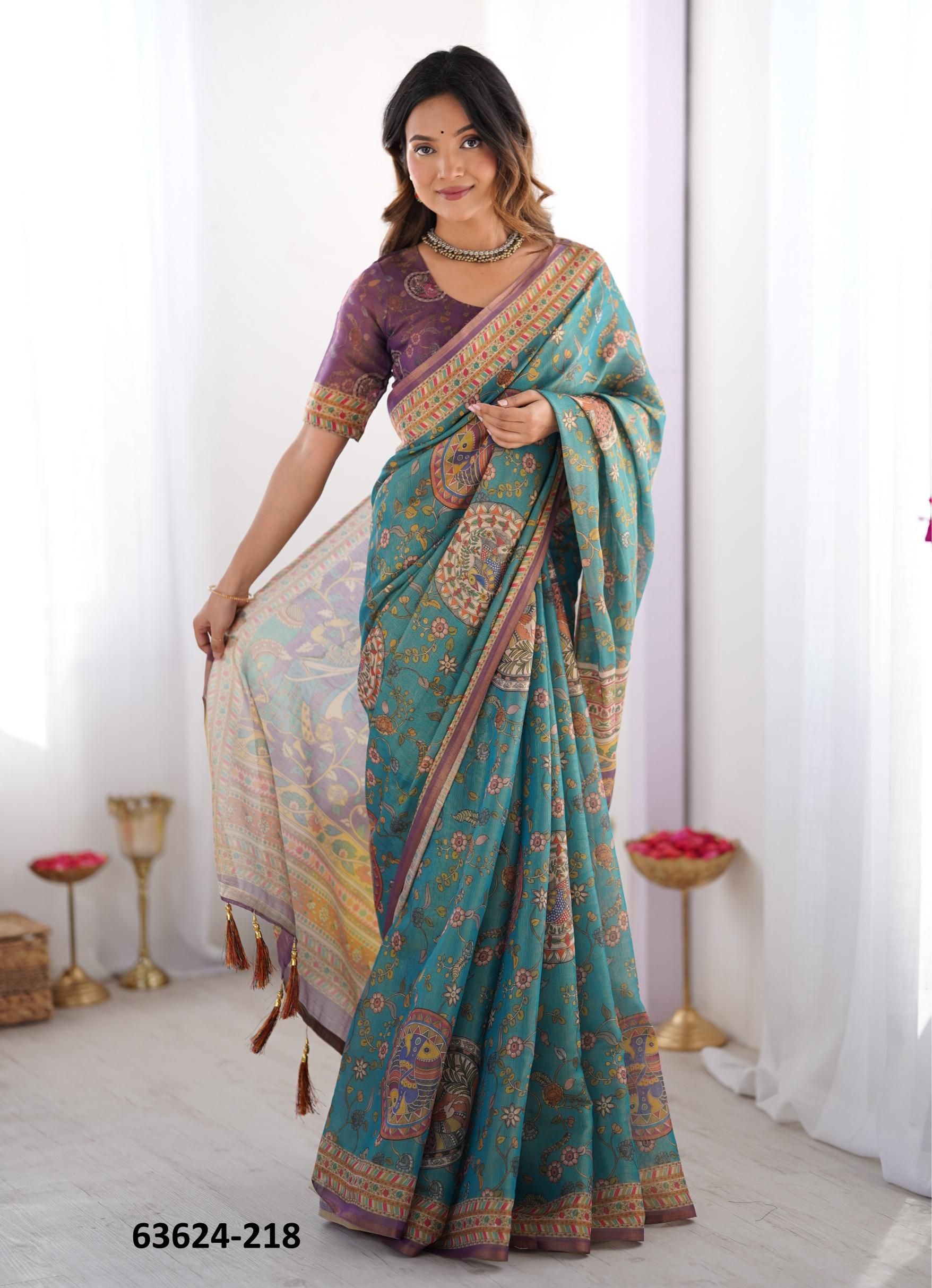 SERIES 216-225 - Catalog # 63624 (Set of 10 Sarees) by Semad Styles SERIES 216-225 - Catalog # 63624 (Set of 10 Sarees) by Semad Styles