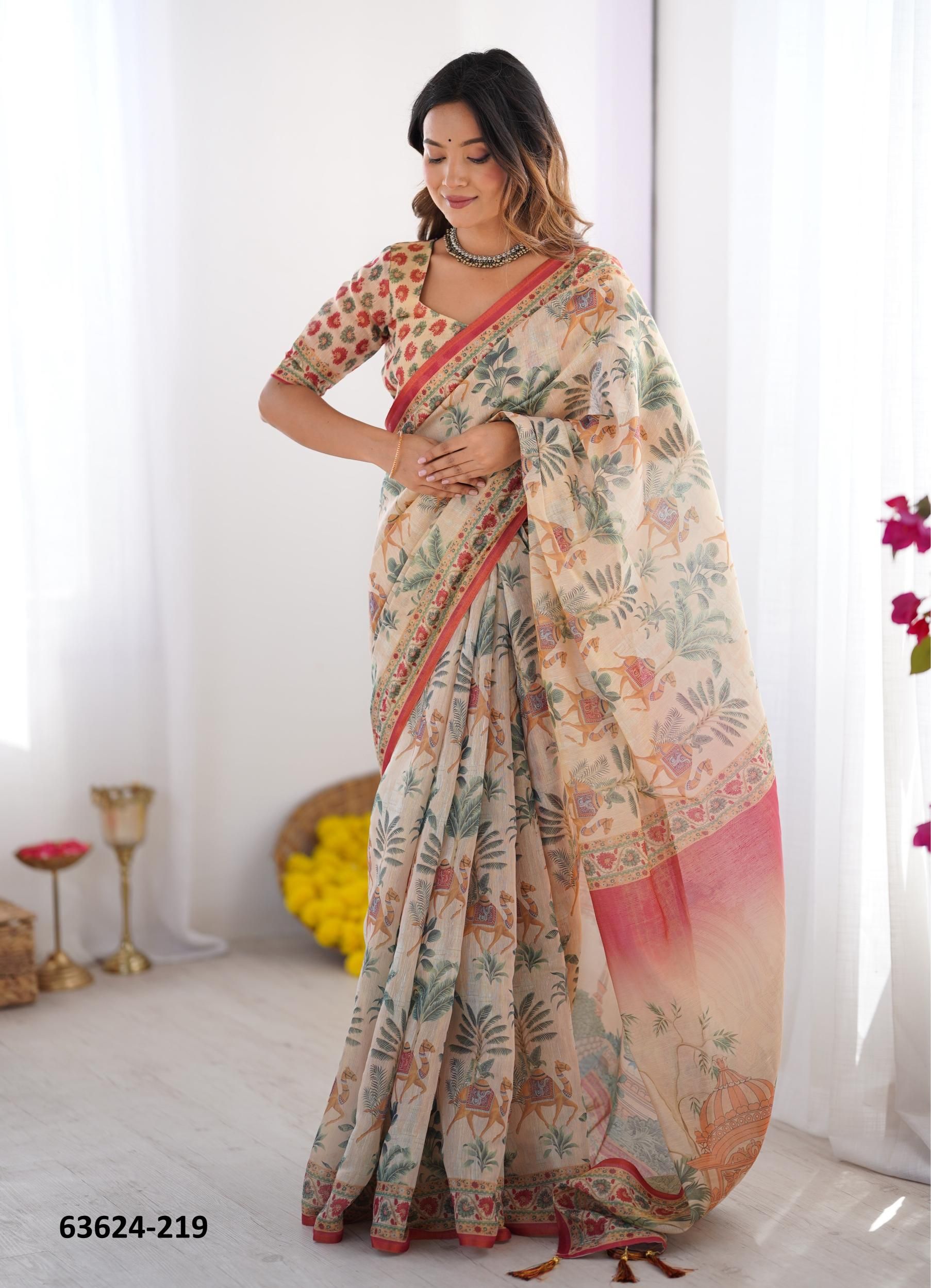 SERIES 216-225 - Catalog # 63624 (Set of 10 Sarees) by Semad Styles SERIES 216-225 - Catalog # 63624 (Set of 10 Sarees) by Semad Styles