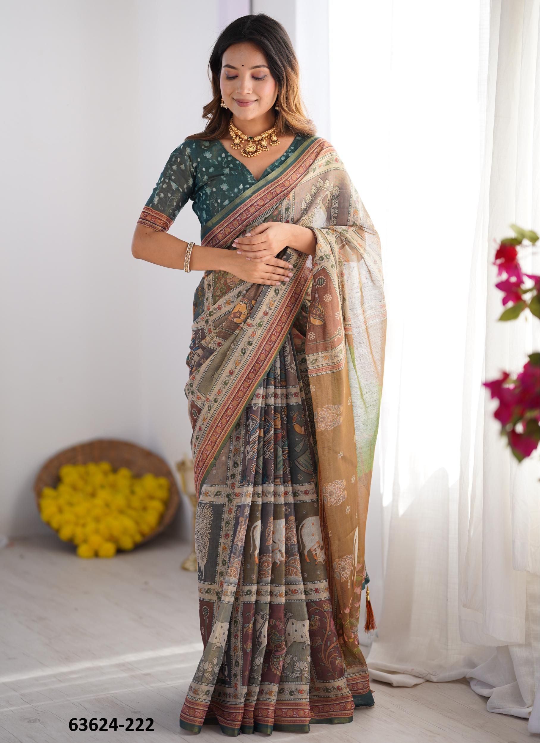 SERIES 216-225 - Catalog # 63624 (Set of 10 Sarees) by Semad Styles SERIES 216-225 - Catalog # 63624 (Set of 10 Sarees) by Semad Styles