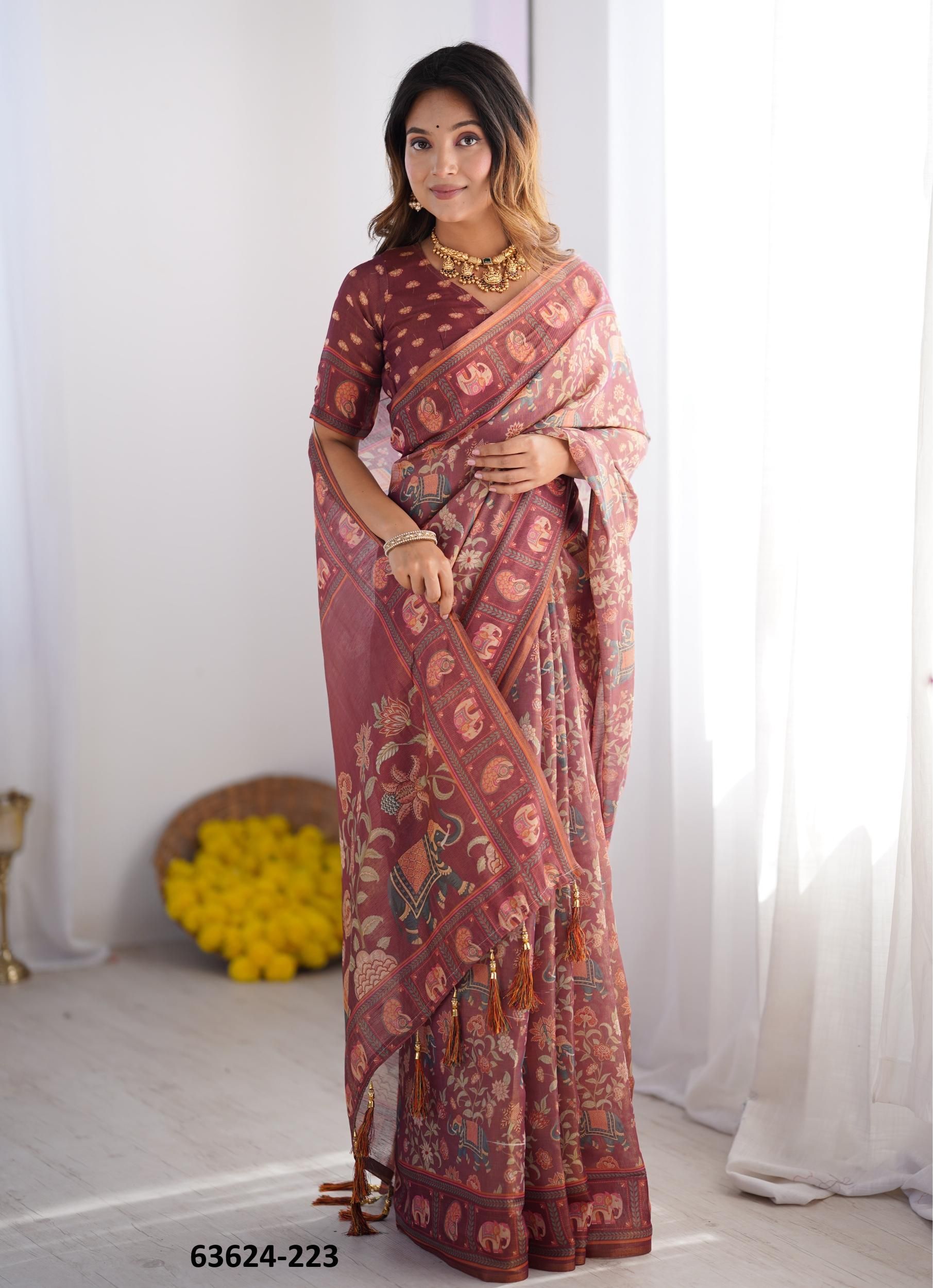 SERIES 216-225 - Catalog # 63624 (Set of 10 Sarees) by Semad Styles SERIES 216-225 - Catalog # 63624 (Set of 10 Sarees) by Semad Styles