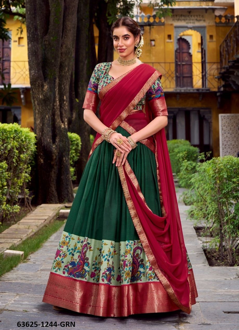 KRISHIKA - Catalog # 63625 (Set of 4 Readymade Lehengas) by Raw Lemon KRISHIKA - Catalog # 63625 (Set of 4 Readymade Lehengas) by Raw Lemon