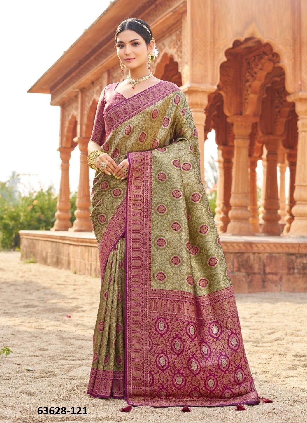 SHUBHARAMBH - Catalog # 63628 (Set of 5 Sarees) by Gobuni SHUBHARAMBH - Catalog # 63628 (Set of 5 Sarees) by Gobuni