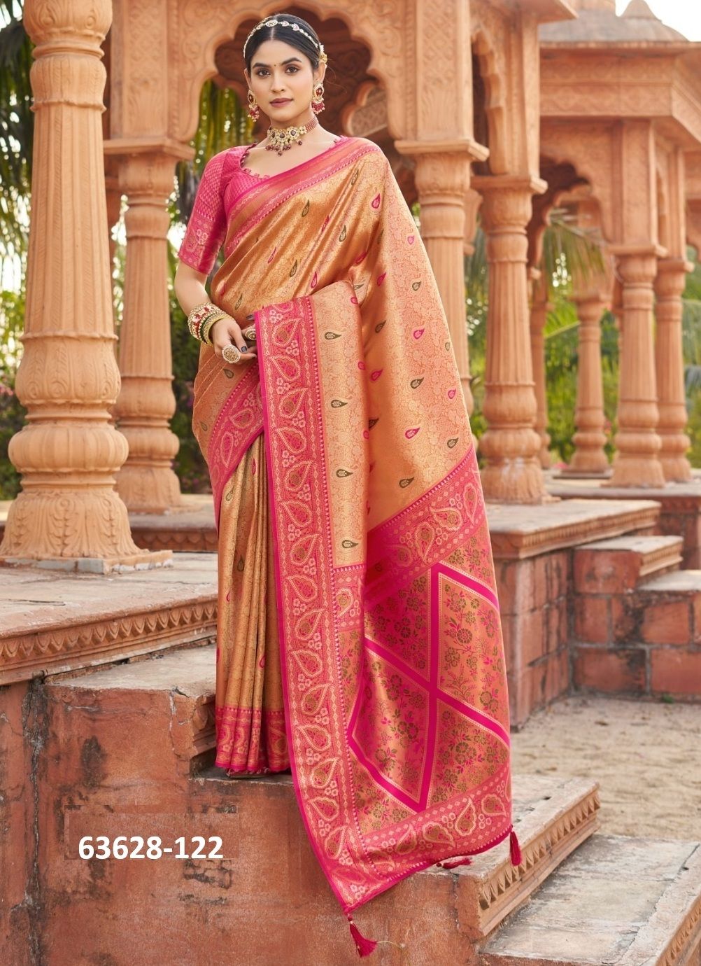 SHUBHARAMBH - Catalog # 63628 (Set of 5 Sarees) by Gobuni SHUBHARAMBH - Catalog # 63628 (Set of 5 Sarees) by Gobuni
