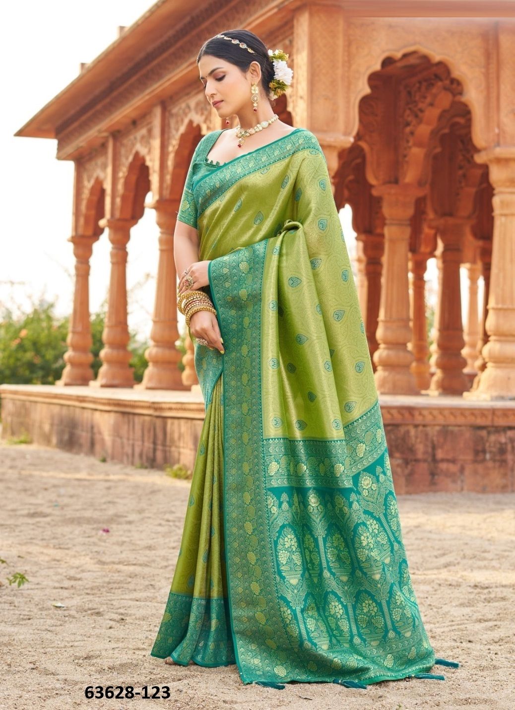 SHUBHARAMBH - Catalog # 63628 (Set of 5 Sarees) by Gobuni SHUBHARAMBH - Catalog # 63628 (Set of 5 Sarees) by Gobuni