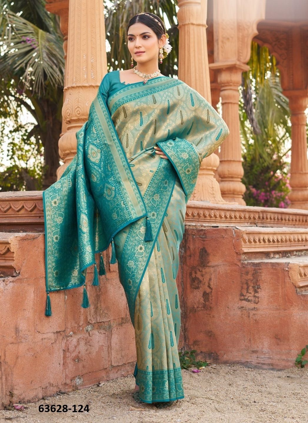 SHUBHARAMBH - Catalog # 63628 (Set of 5 Sarees) by Gobuni SHUBHARAMBH - Catalog # 63628 (Set of 5 Sarees) by Gobuni