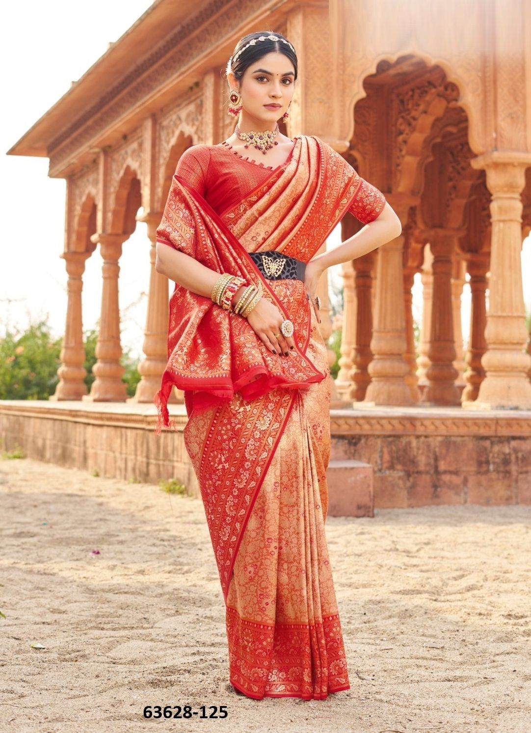 SHUBHARAMBH - Catalog # 63628 (Set of 5 Sarees) by Gobuni SHUBHARAMBH - Catalog # 63628 (Set of 5 Sarees) by Gobuni