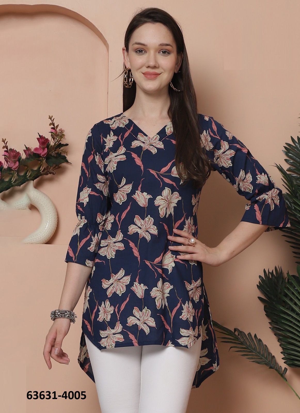 SHORT TOP - JAIPURI COTTON - Catalog # 63631 (Set of 28 Readymade Women's Kurtis / Tops) by Rajnandini Fabrics SHORT TOP - JAIPURI COTTON - Catalog # 63631 (Set of 28 Readymade Women's Kurtis / Tops) by Rajnandini Fabrics