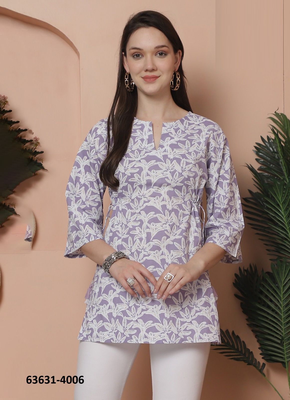 SHORT TOP - JAIPURI COTTON - Catalog # 63631 (Set of 28 Readymade Women's Kurtis / Tops) by Rajnandini Fabrics SHORT TOP - JAIPURI COTTON - Catalog # 63631 (Set of 28 Readymade Women's Kurtis / Tops) by Rajnandini Fabrics