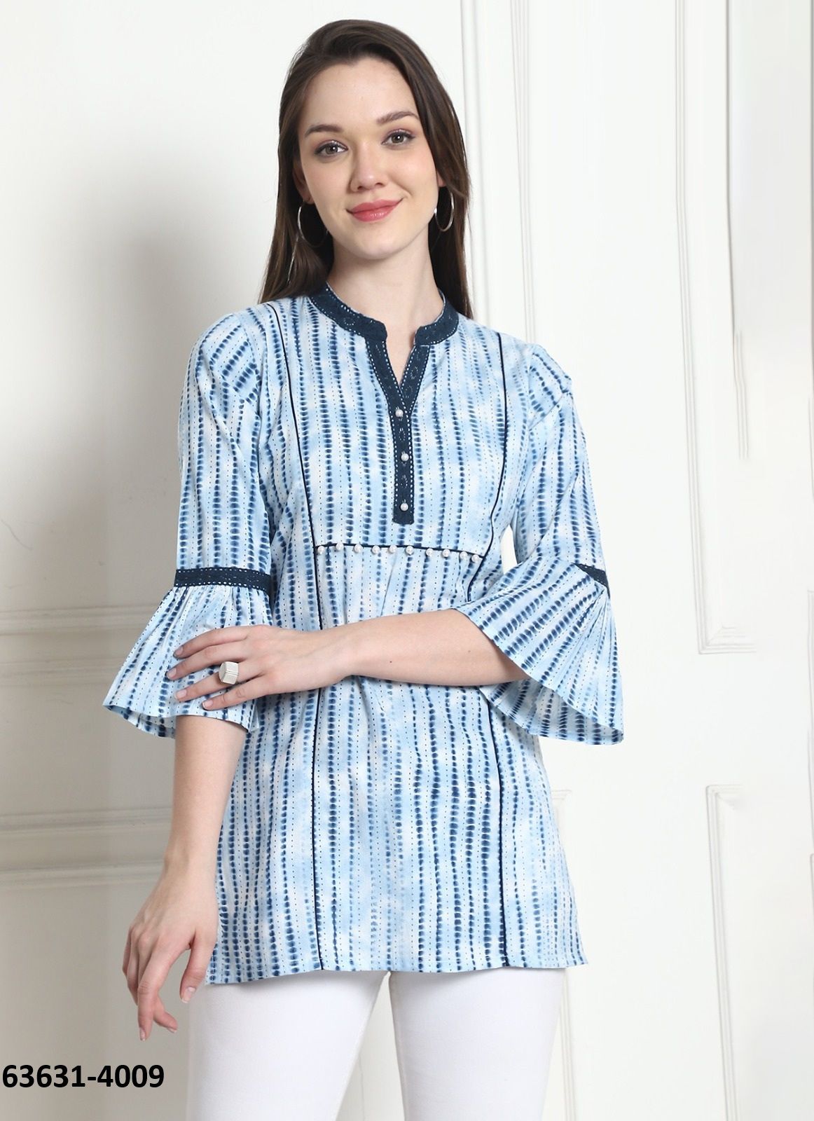 SHORT TOP - JAIPURI COTTON - Catalog # 63631 (Set of 28 Readymade Women's Kurtis / Tops) by Rajnandini Fabrics SHORT TOP - JAIPURI COTTON - Catalog # 63631 (Set of 28 Readymade Women's Kurtis / Tops) by Rajnandini Fabrics