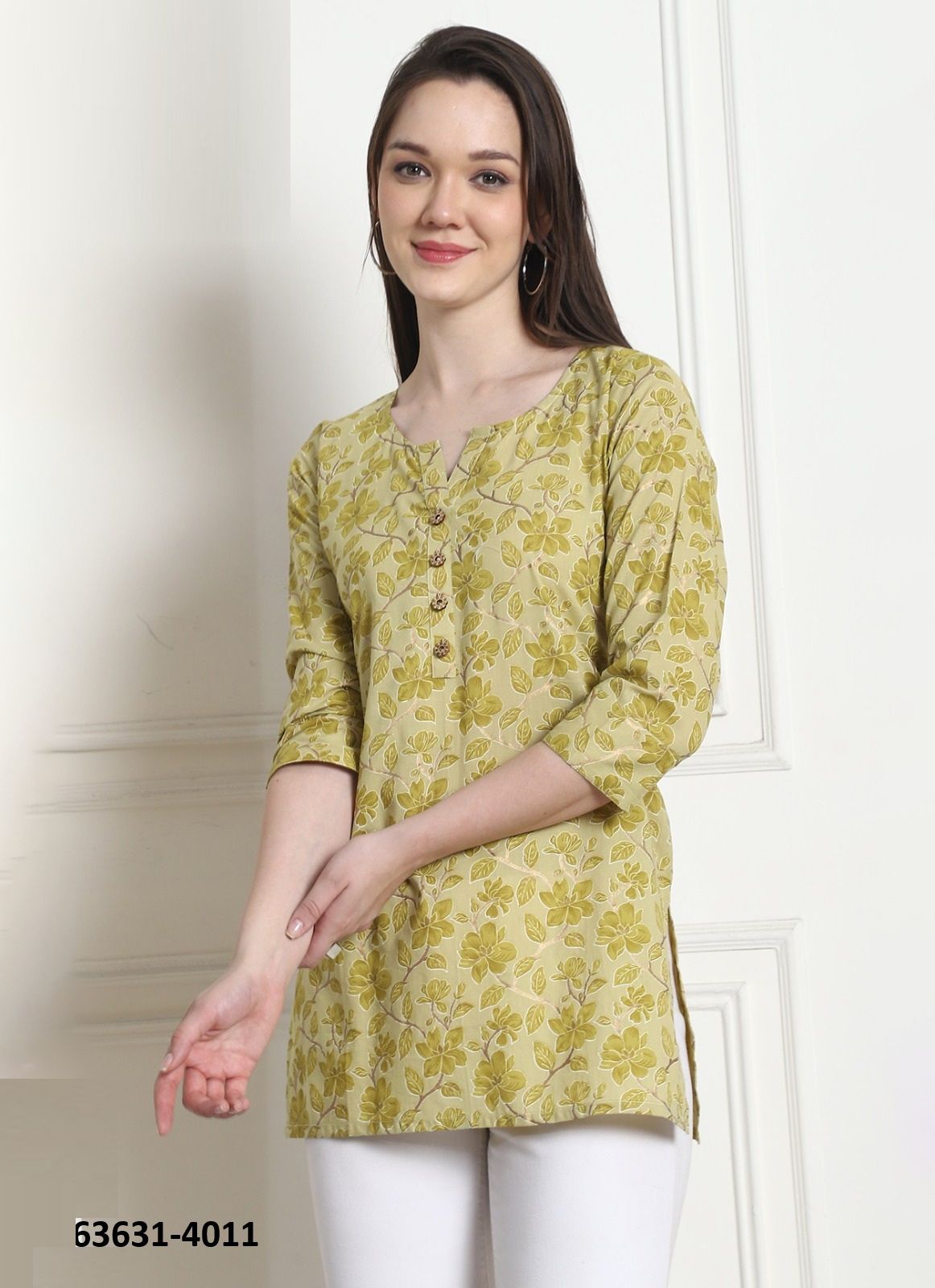 SHORT TOP - JAIPURI COTTON - Catalog # 63631 (Set of 28 Readymade Women's Kurtis / Tops) by Rajnandini Fabrics SHORT TOP - JAIPURI COTTON - Catalog # 63631 (Set of 28 Readymade Women's Kurtis / Tops) by Rajnandini Fabrics