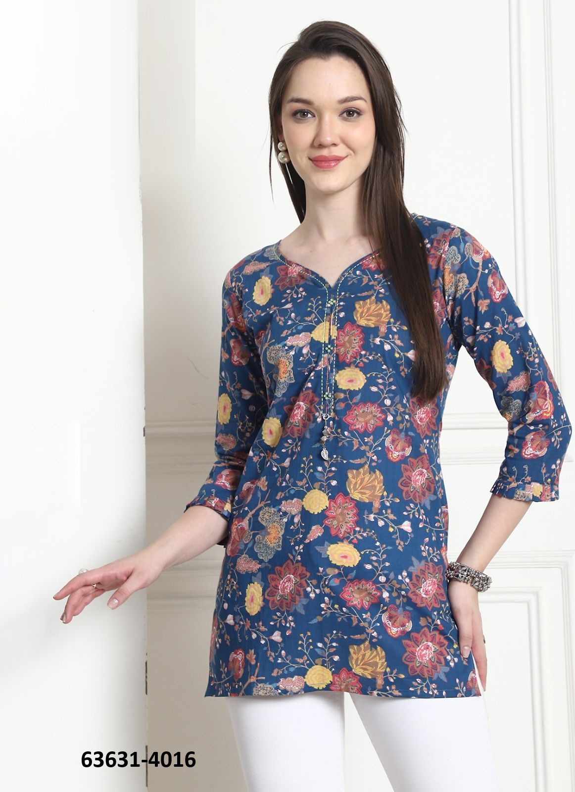 SHORT TOP - JAIPURI COTTON - Catalog # 63631 (Set of 28 Readymade Women's Kurtis / Tops) by Rajnandini Fabrics SHORT TOP - JAIPURI COTTON - Catalog # 63631 (Set of 28 Readymade Women's Kurtis / Tops) by Rajnandini Fabrics