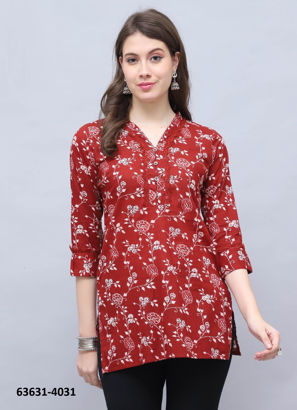 SHORT TOP - JAIPURI COTTON - Catalog # 63631 (Set of 28 Readymade Women's Kurtis / Tops) by Rajnandini Fabrics SHORT TOP - JAIPURI COTTON - Catalog # 63631 (Set of 28 Readymade Women's Kurtis / Tops) by Rajnandini Fabrics