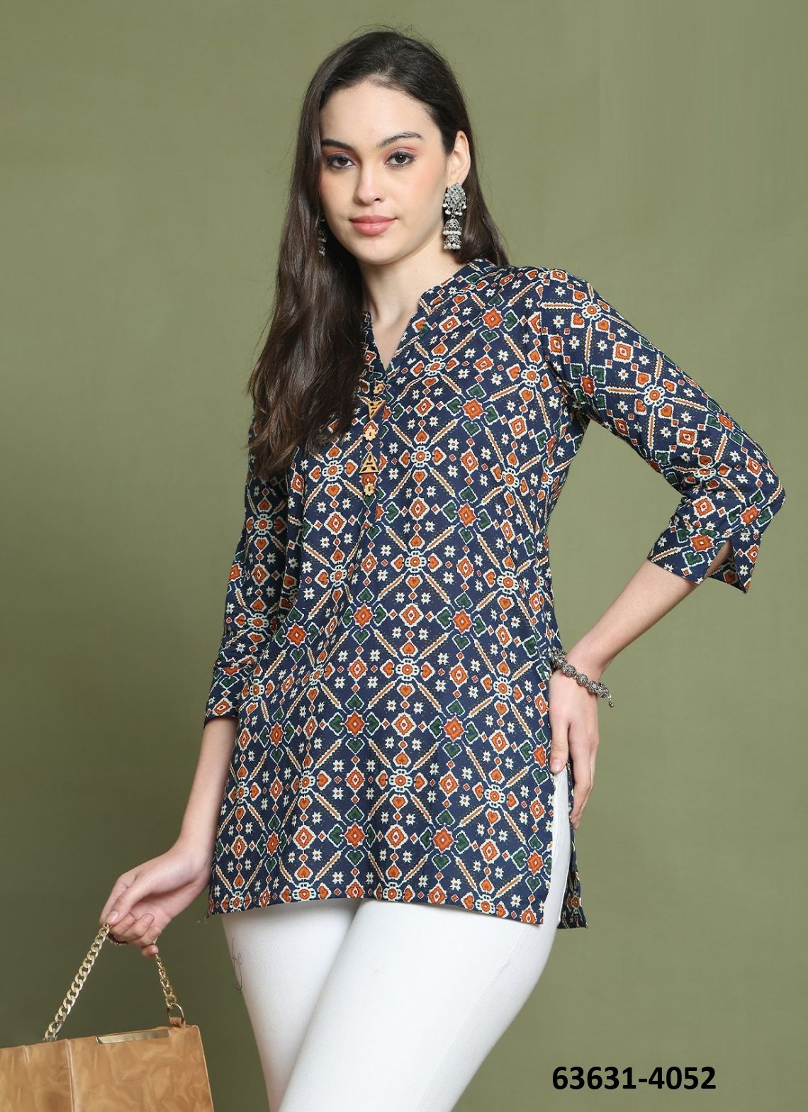 SHORT TOP - JAIPURI COTTON - Catalog # 63631 (Set of 28 Readymade Women's Kurtis / Tops) by Rajnandini Fabrics SHORT TOP - JAIPURI COTTON - Catalog # 63631 (Set of 28 Readymade Women's Kurtis / Tops) by Rajnandini Fabrics