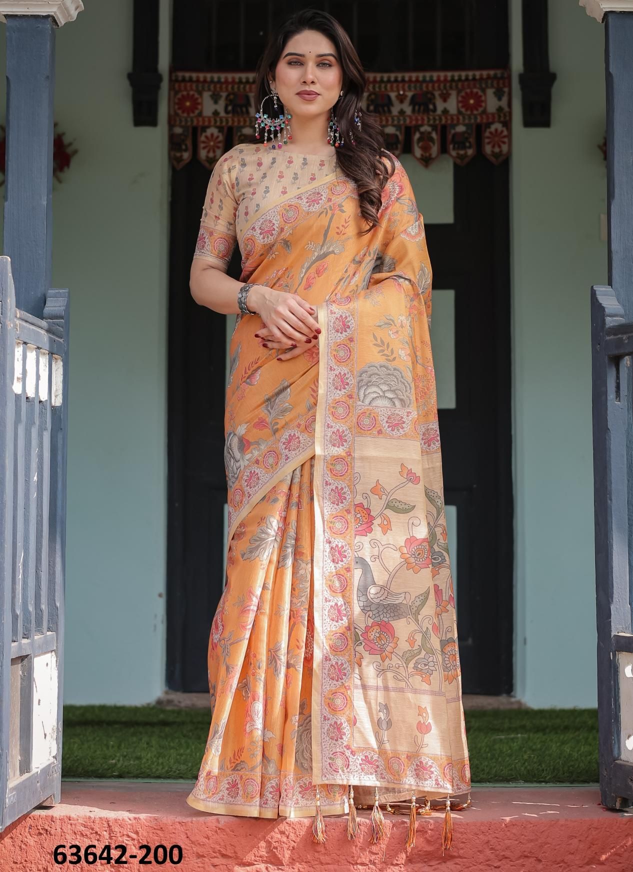 HANDLOOM COTTON SERIES 195-204 - Catalog # 63642 (Set of 10 Sarees) by Semad Styles