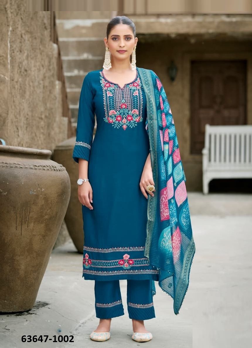 VENESSIA - Catalog # 63647 (Set of 6 Readymade Salwar Suits) by Karissa VENESSIA - Catalog # 63647 (Set of 6 Readymade Salwar Suits) by Karissa