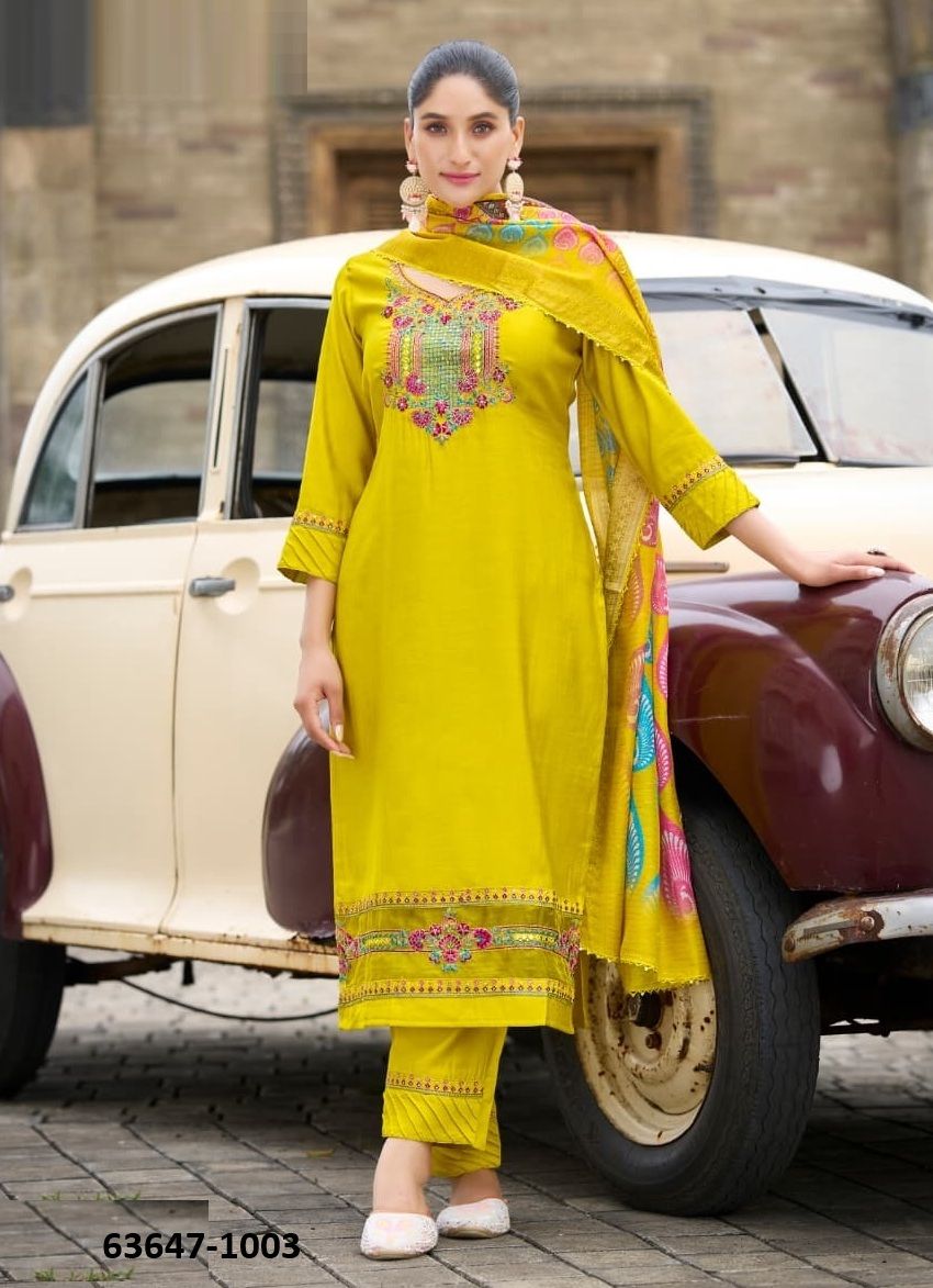 VENESSIA - Catalog # 63647 (Set of 6 Readymade Salwar Suits) by Karissa VENESSIA - Catalog # 63647 (Set of 6 Readymade Salwar Suits) by Karissa