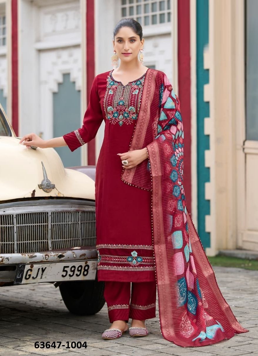 VENESSIA - Catalog # 63647 (Set of 6 Readymade Salwar Suits) by Karissa VENESSIA - Catalog # 63647 (Set of 6 Readymade Salwar Suits) by Karissa