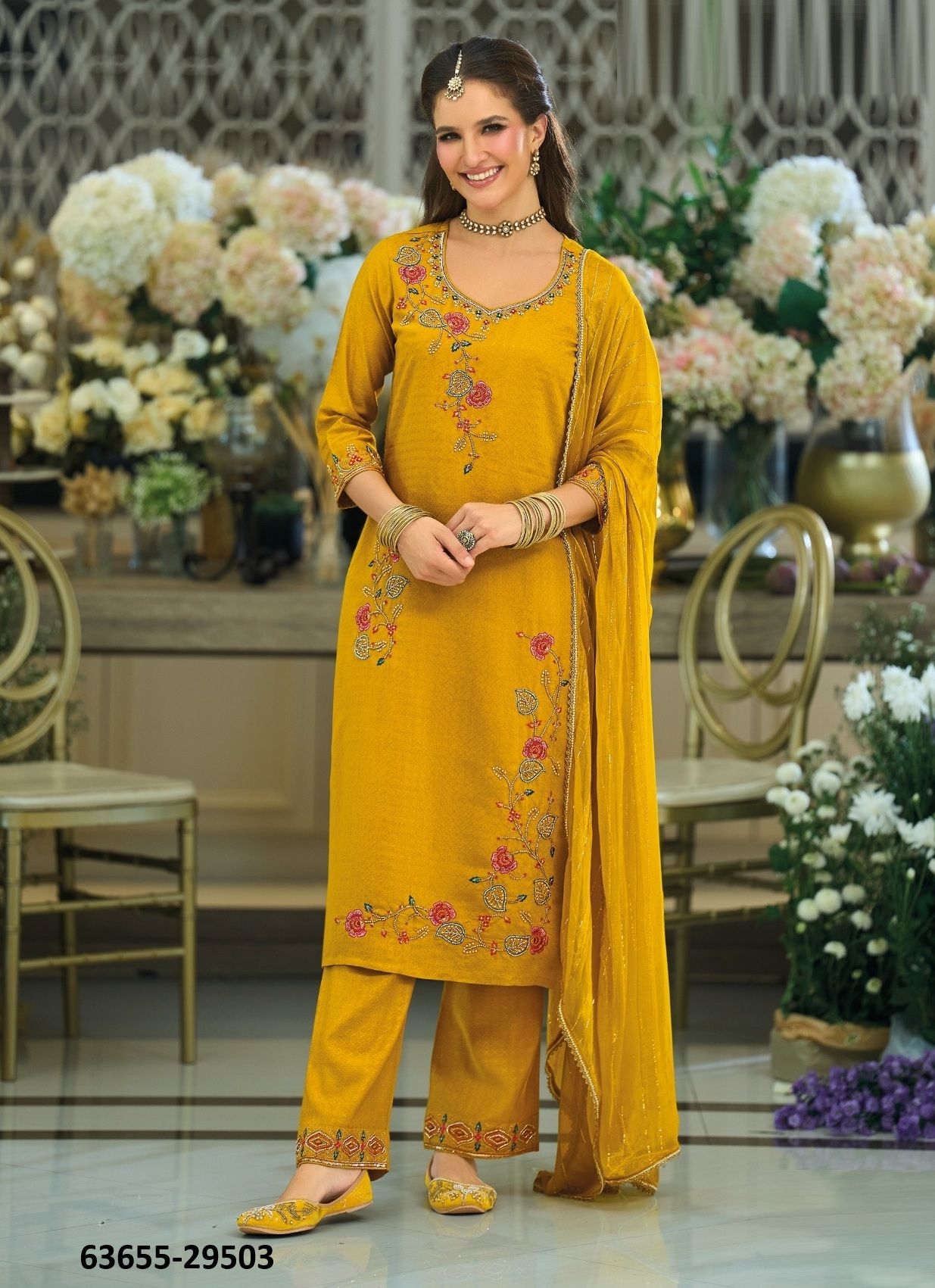 DEEDAAR - Catalog # 63655 (Set of 4 Readymade Salwar Suits) by Lily & Lali