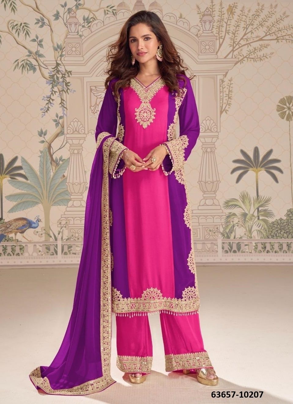 KUMKUM - Catalog # 63657 (Set of 3 Readymade Salwar Suits) by Sayuri Designer