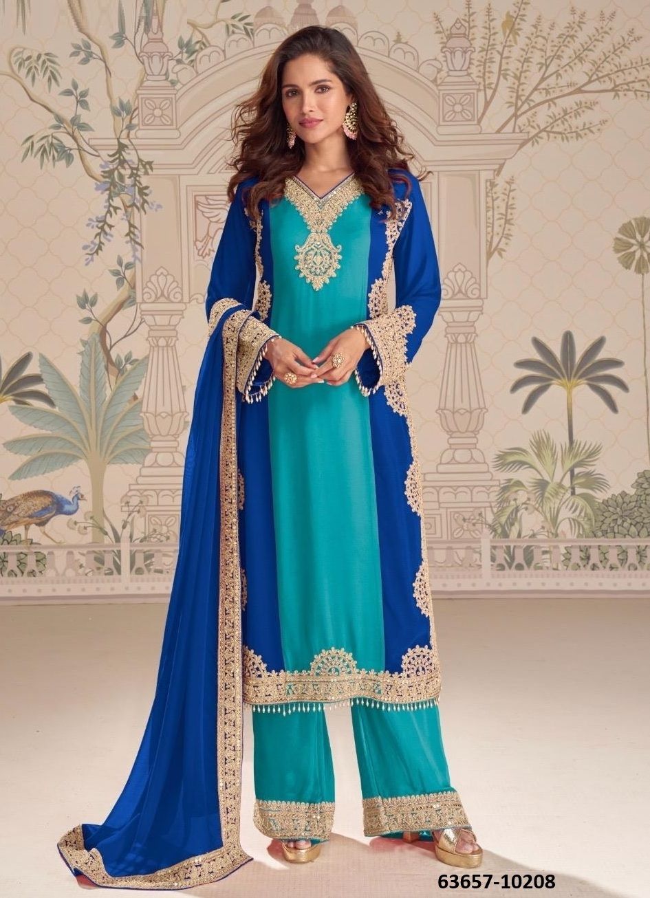 KUMKUM - Catalog # 63657 (Set of 3 Readymade Salwar Suits) by Sayuri Designer