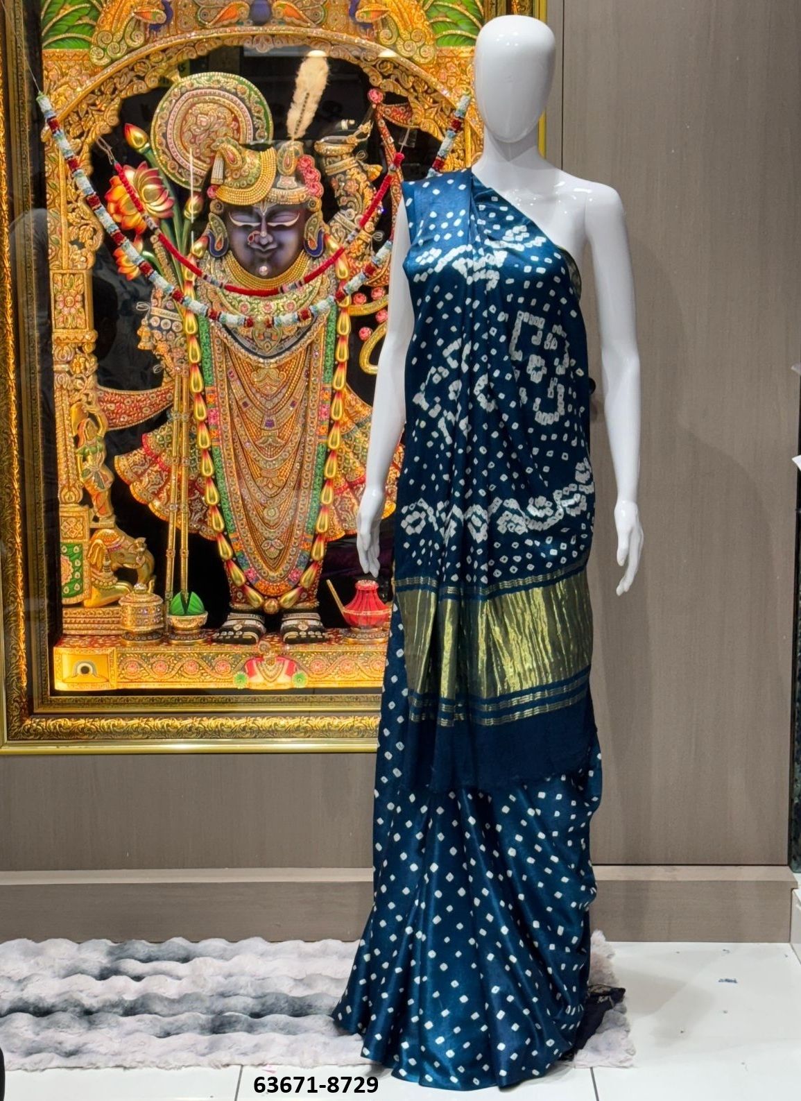 BANDHEJ PRINT ON GAJJI - Catalog # 63671 (Set of 10 Sarees) by Desi Muse