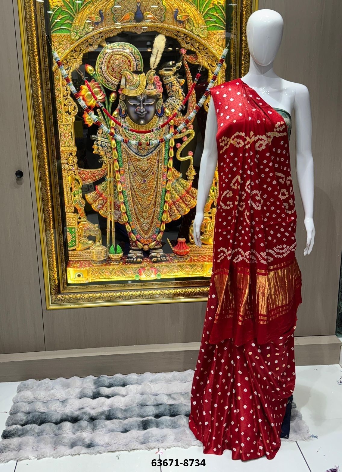 BANDHEJ PRINT ON GAJJI - Catalog # 63671 (Set of 10 Sarees) by Desi Muse