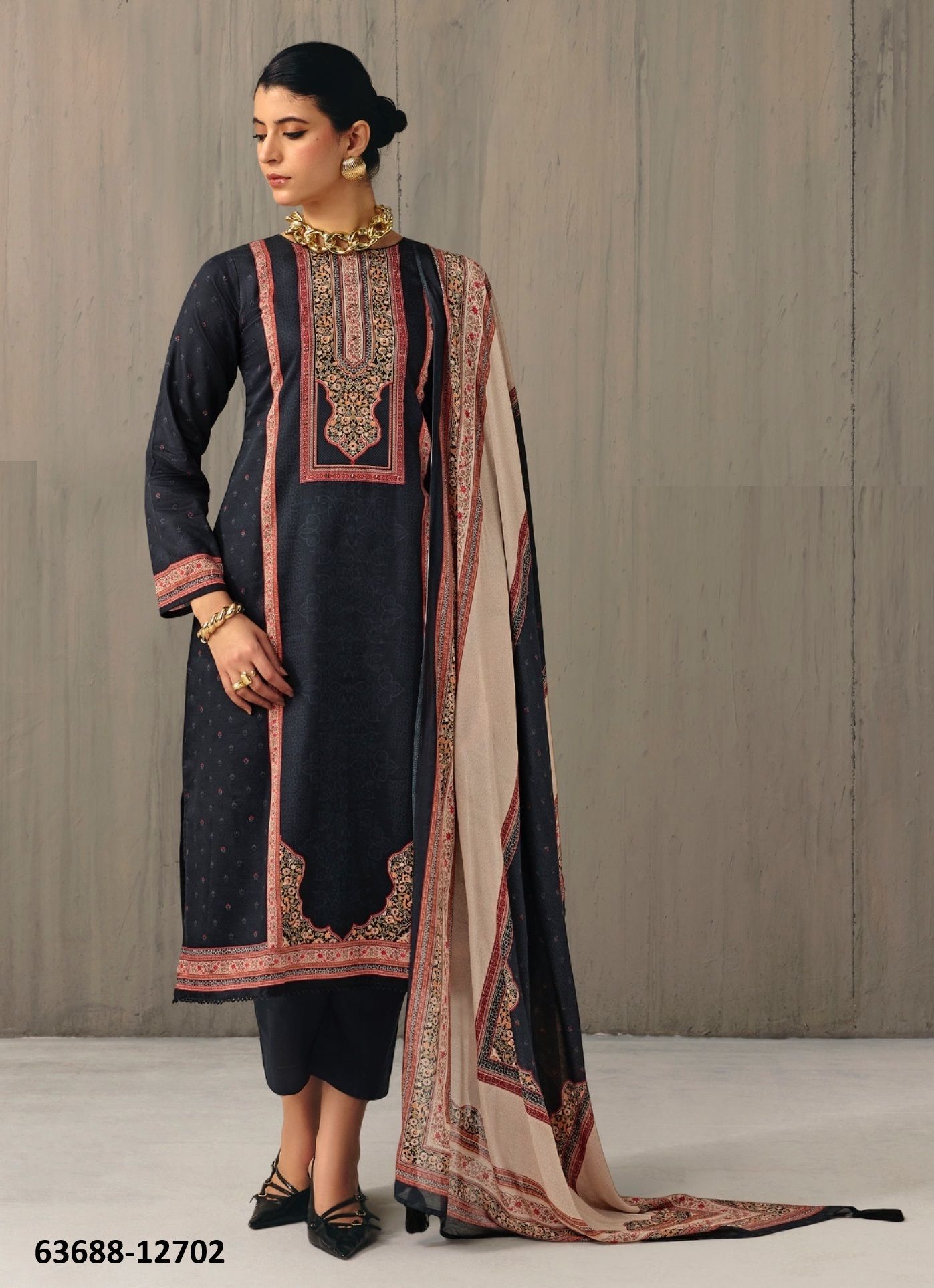 ZEYA - Catalog # 63688 (Set of 6 Semi-Stitched / Un-Stitched Suits) by Sadhana Fashion