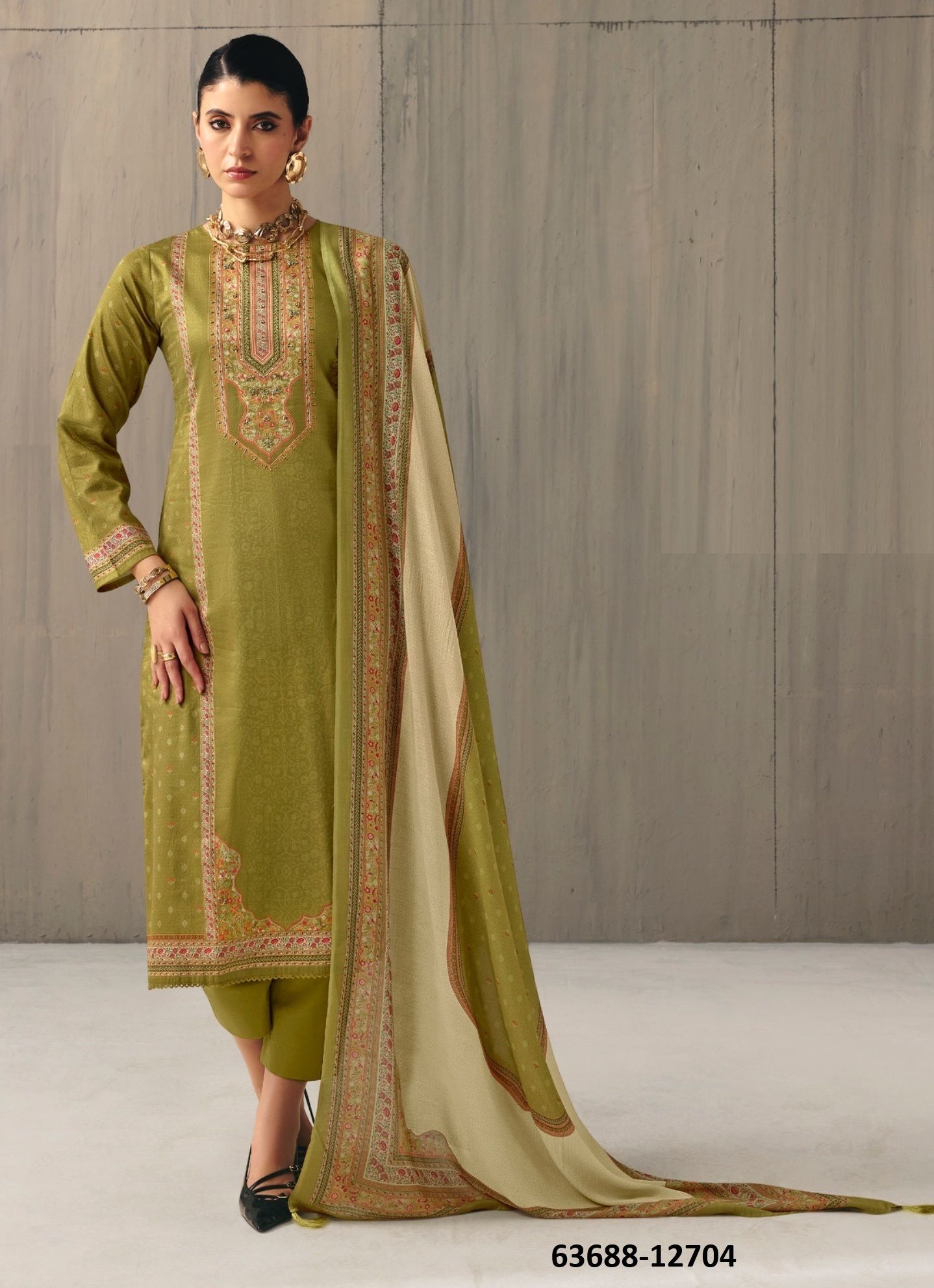 ZEYA - Catalog # 63688 (Set of 6 Semi-Stitched / Un-Stitched Suits) by Sadhana Fashion