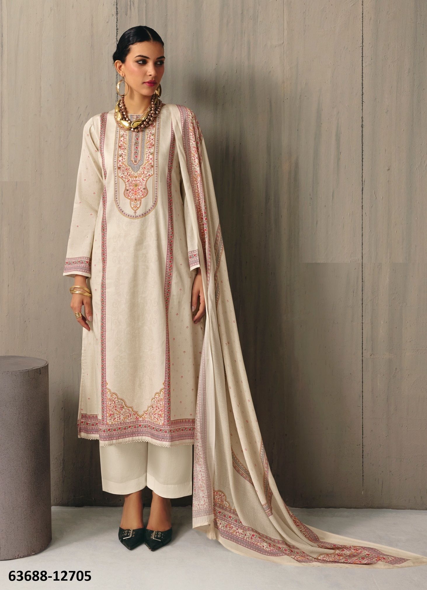 ZEYA - Catalog # 63688 (Set of 6 Semi-Stitched / Un-Stitched Suits) by Sadhana Fashion