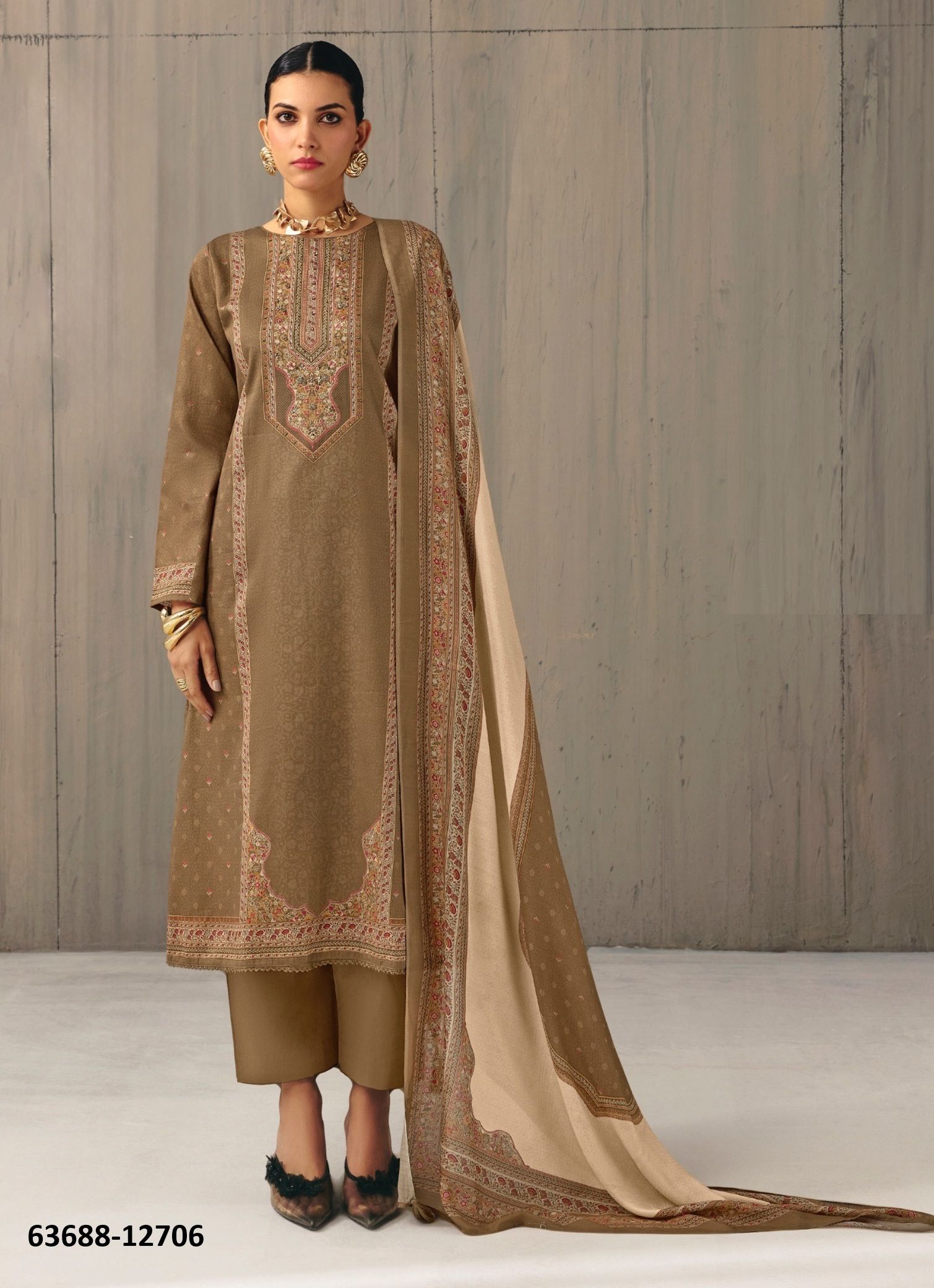 ZEYA - Catalog # 63688 (Set of 6 Semi-Stitched / Un-Stitched Suits) by Sadhana Fashion