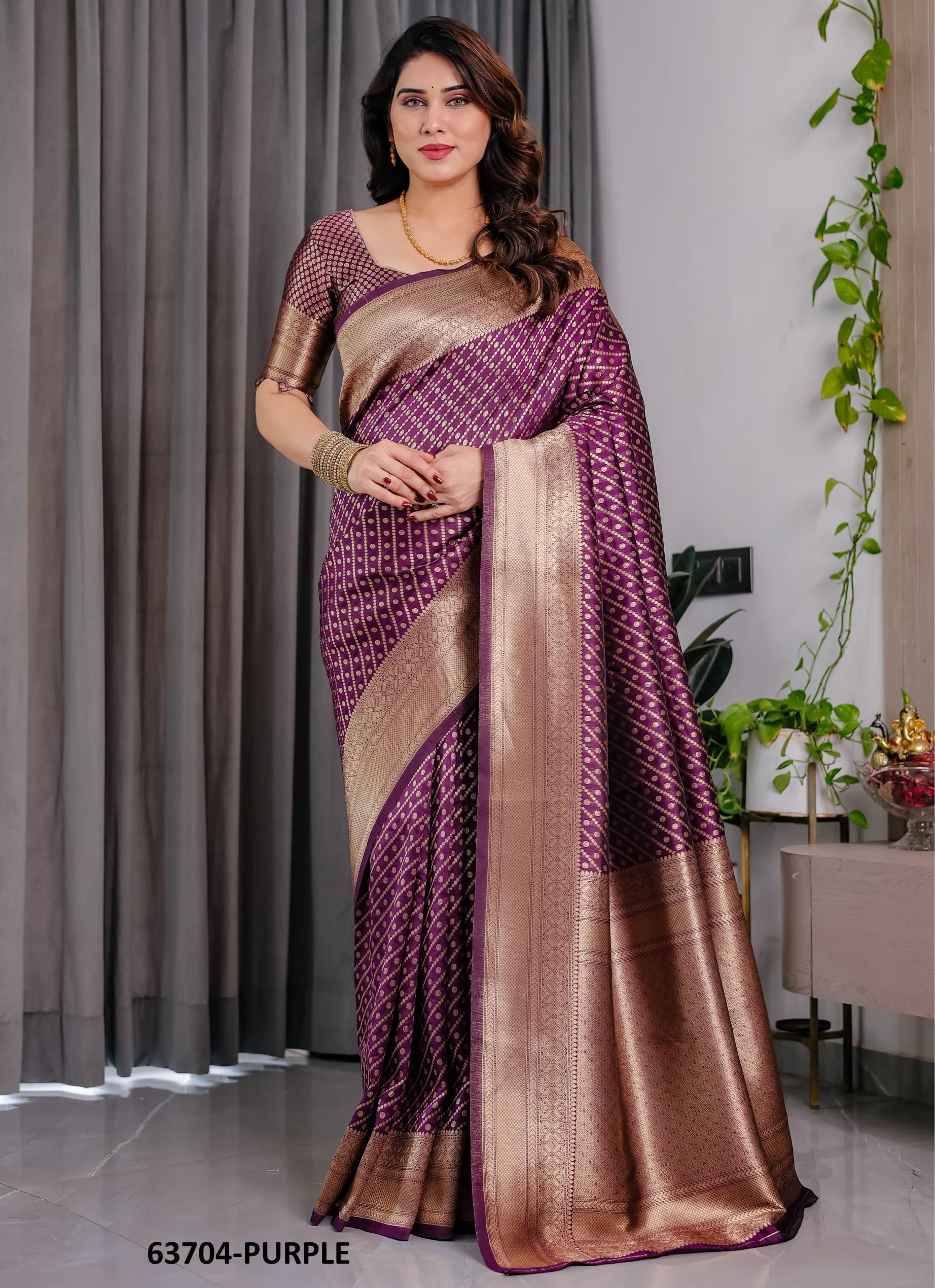 BANARASI JACQUARD 8 - Catalog # 63704 (Set of 6 Sarees) by Semad Styles BANARASI JACQUARD 8 - Catalog # 63704 (Set of 6 Sarees) by Semad Styles