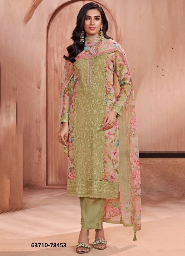 PANKH - Catalog # 63710 (Set of 4 Semi-Stitched / Un-Stitched Suits) by Vinay Fashion LLP