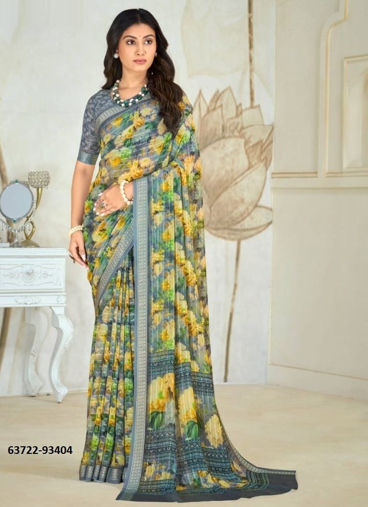 MAHIMA 2 - Catalog # 63722 (Set of 12 Sarees) by Vipul Fashions