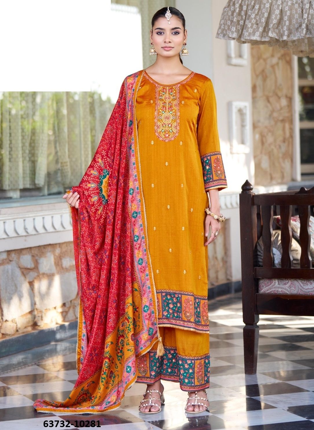 MOKSHA - Catalog # 63732 (Set of 6 Readymade Salwar Suits) by Rangoon MOKSHA - Catalog # 63732 (Set of 6 Readymade Salwar Suits) by Rangoon