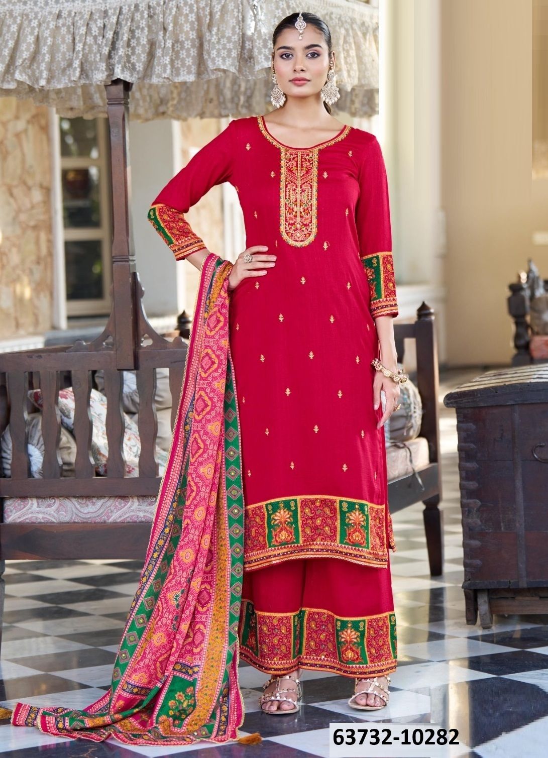 MOKSHA - Catalog # 63732 (Set of 6 Readymade Salwar Suits) by Rangoon MOKSHA - Catalog # 63732 (Set of 6 Readymade Salwar Suits) by Rangoon