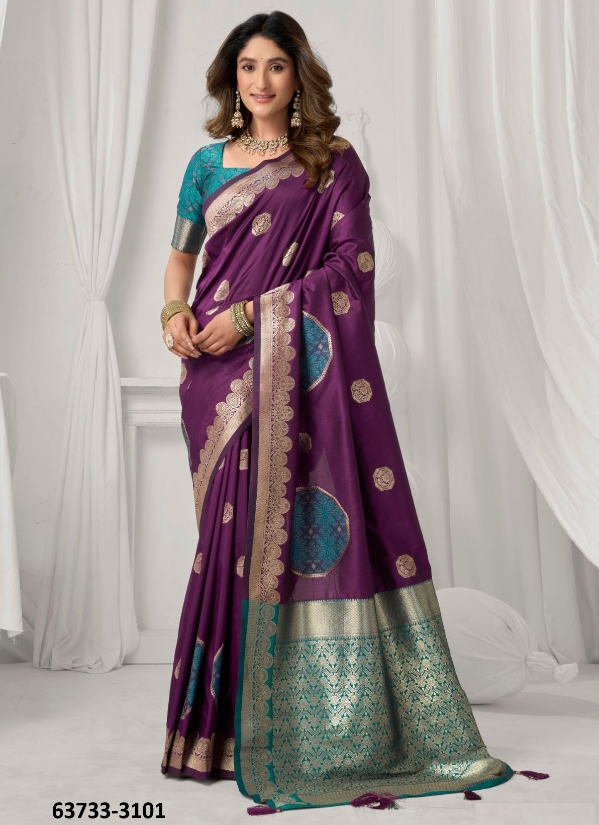 SHRADDHA - Catalog # 63733 (Set of 6 Sarees) by Gobuni SHRADDHA - Catalog # 63733 (Set of 6 Sarees) by Gobuni