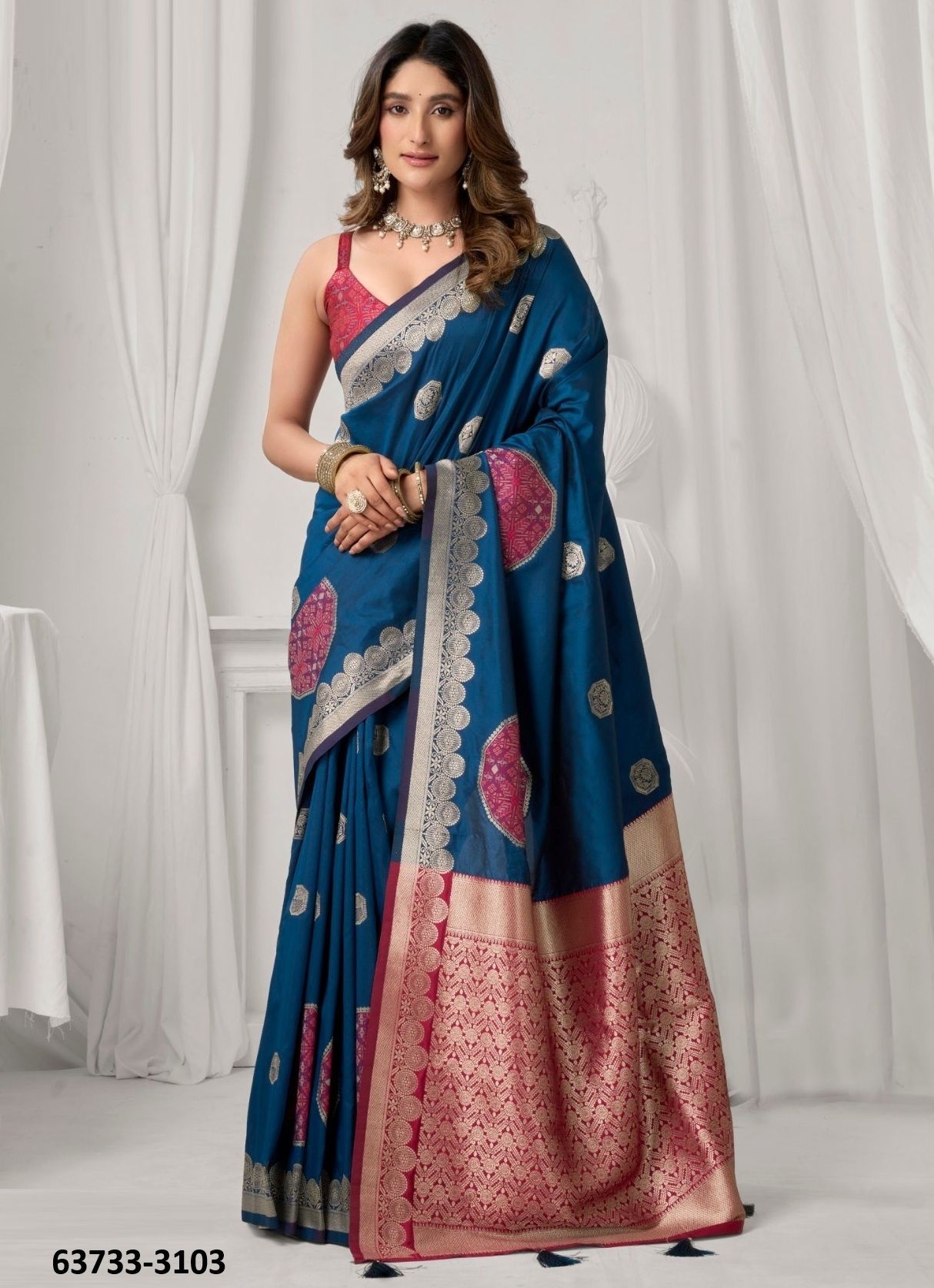 SHRADDHA - Catalog # 63733 (Set of 6 Sarees) by Gobuni SHRADDHA - Catalog # 63733 (Set of 6 Sarees) by Gobuni