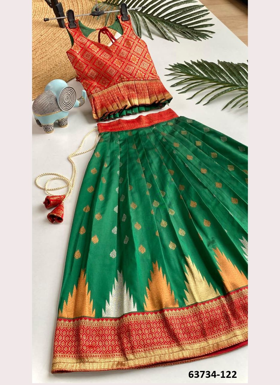 KIDS WEAR - LEHENGA CO-ORD SETS - Catalog # 63734 (Set of 9 Readymade Lehengas) by Komal Pret