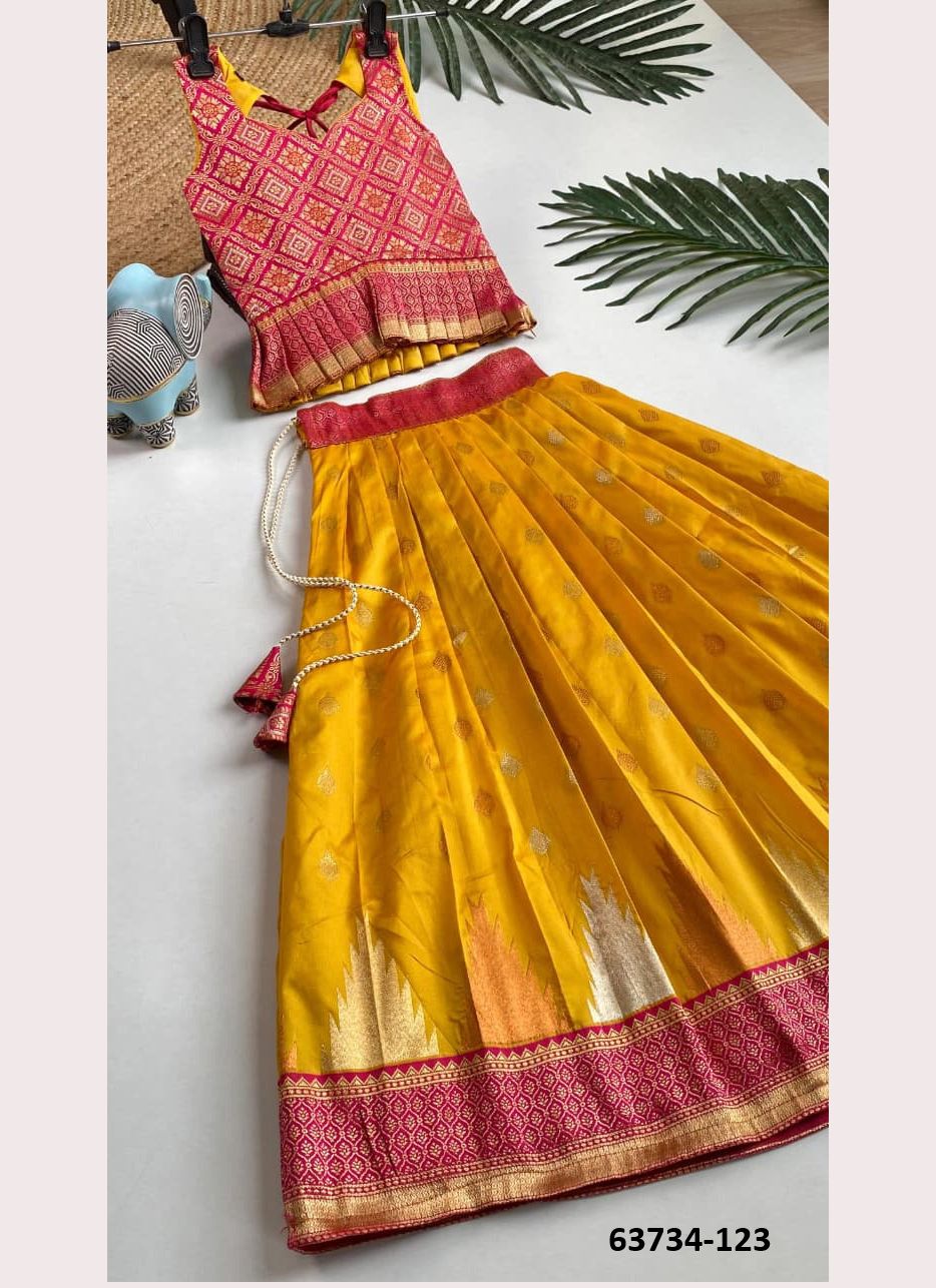 KIDS WEAR - LEHENGA CO-ORD SETS - Catalog # 63734 (Set of 9 Readymade Lehengas) by Komal Pret