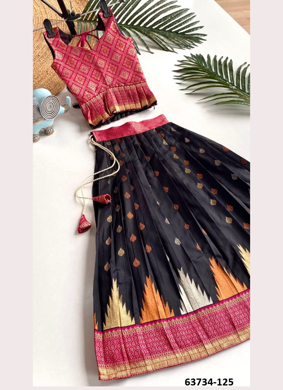 KIDS WEAR - LEHENGA CO-ORD SETS - Catalog # 63734 (Set of 9 Readymade Lehengas) by Komal Pret