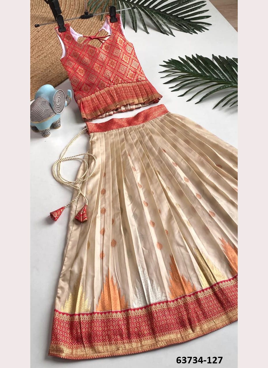 KIDS WEAR - LEHENGA CO-ORD SETS - Catalog # 63734 (Set of 9 Readymade Lehengas) by Komal Pret