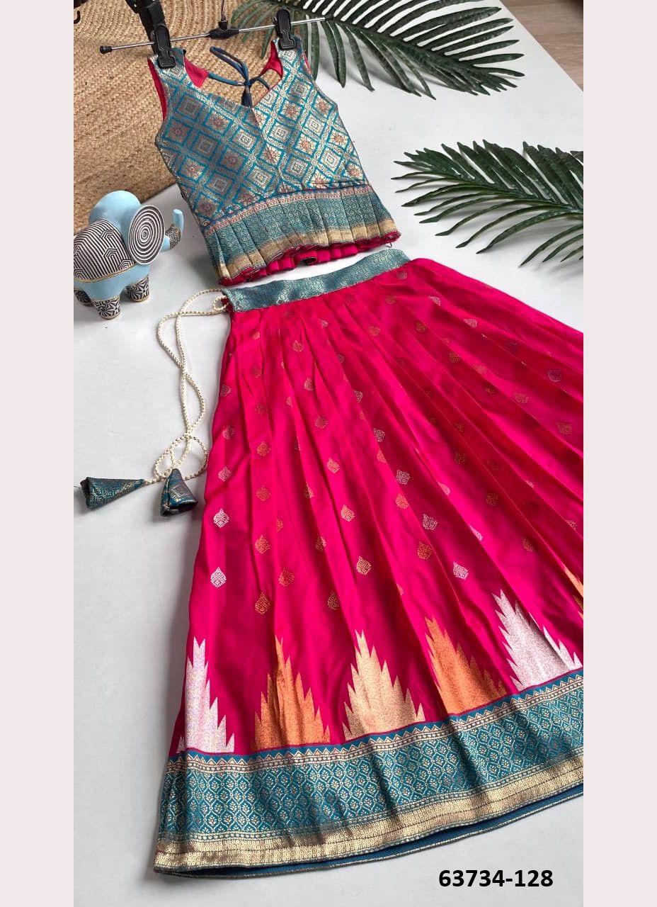 KIDS WEAR - LEHENGA CO-ORD SETS - Catalog # 63734 (Set of 9 Readymade Lehengas) by Komal Pret