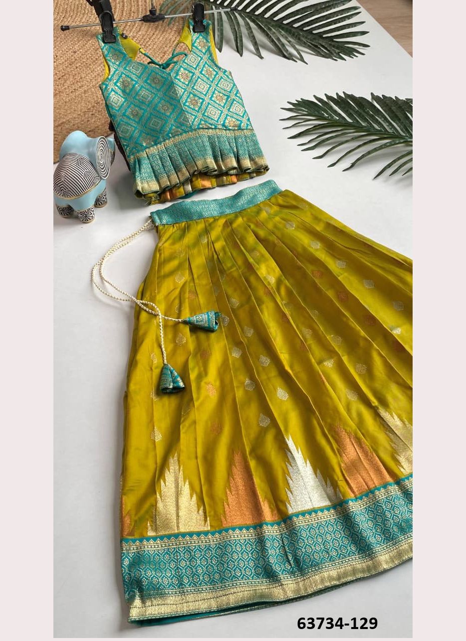 KIDS WEAR - LEHENGA CO-ORD SETS - Catalog # 63734 (Set of 9 Readymade Lehengas) by Komal Pret