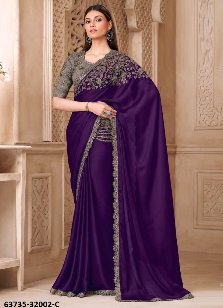 COLORS OF 32002 - Catalog # 63735 (Set of 6 Sarees) by The Fashion Hub